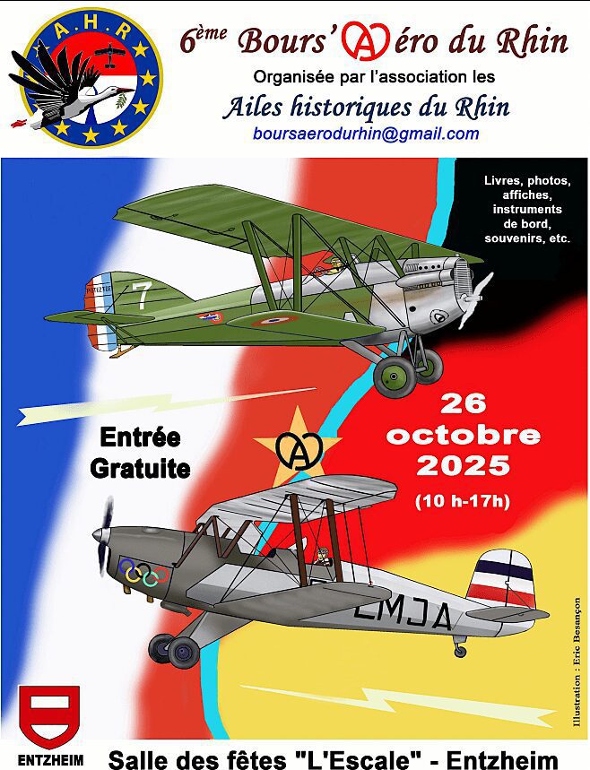 Présent à la 6° Bours’Aéro du Rhin le 26 Octobre 2025